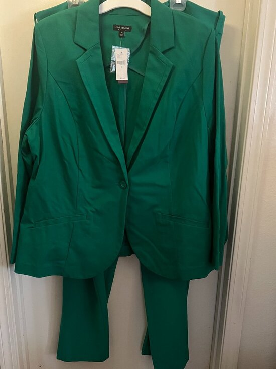 Lane Bryant Jackets & Blazers - Lane Bryant Green Pant Suit.  Bundle Jacket W-28 -Slacks W26